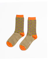 Load image into Gallery viewer, Miss Sparrow Polka Dots and Chevrons Bamboo Socks
