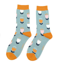 Load image into Gallery viewer, Miss Sparrow Bamboo Socks Tulips
