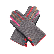 Load image into Gallery viewer, Miss Sparrow Tweed Style Navy or Black Gloves
