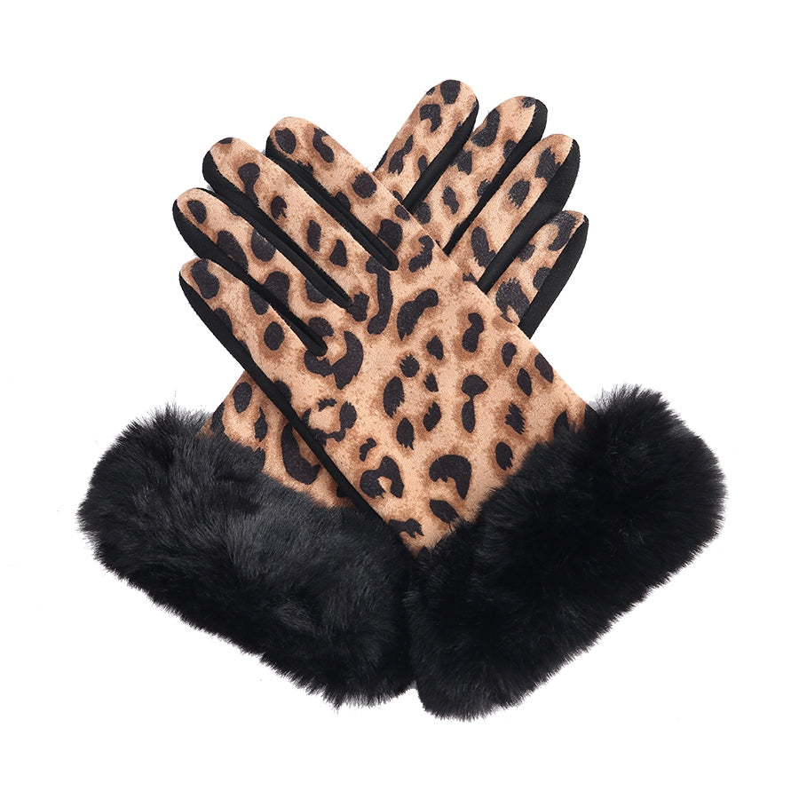 Miss Sparrow Leopard Print Gloves