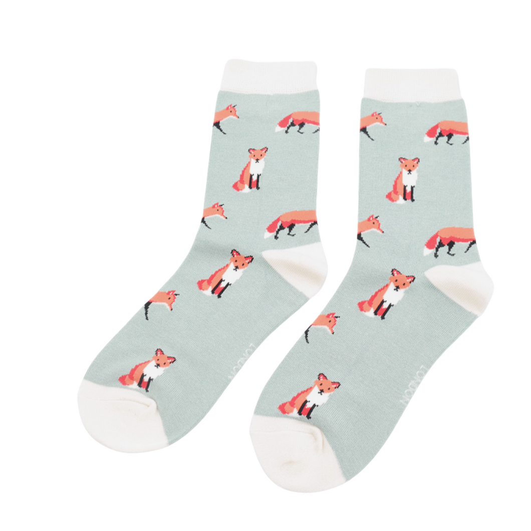 Miss Sparrow Foxes Bamboo Socks
