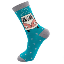 Load image into Gallery viewer, Miss Sparrow Road Trip Cats Socks

