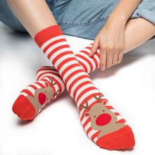 Load image into Gallery viewer, Miss Sparrow Bamboo Reindeer Socks
