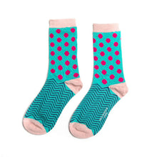 Load image into Gallery viewer, Miss Sparrow Polka Dots and Chevrons Bamboo Socks
