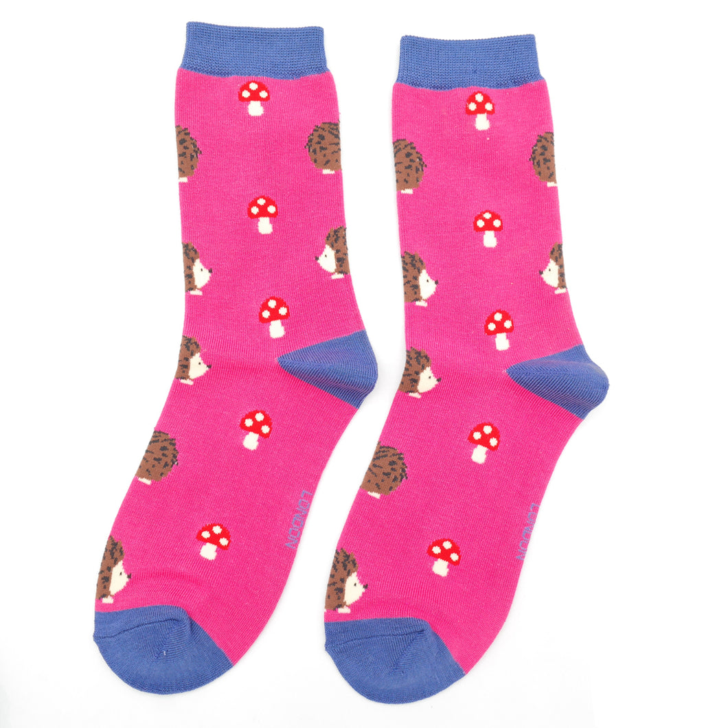 Miss Sparrow Hedgehogs & Toadstools Socks