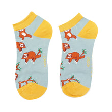 Load image into Gallery viewer, Miss Sparrow Bamboo Sloths Trainer Socks
