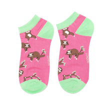 Load image into Gallery viewer, Miss Sparrow Bamboo Sloths Trainer Socks
