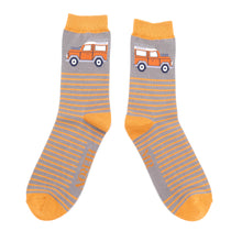 Load image into Gallery viewer, Mr Heron Bamboo Men&#39;s Jeep &amp; Stripes Socks
