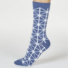 Load image into Gallery viewer, Jannie Wool Women&#39;s Socks Blue Slate
