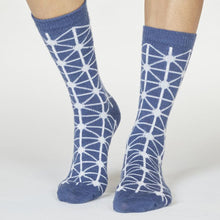 Load image into Gallery viewer, Jannie Wool Women&#39;s Socks Blue Slate
