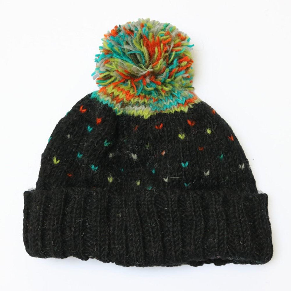 Firework Bobble Hat - Fair Trade made in Nepal - 2 Colours Available