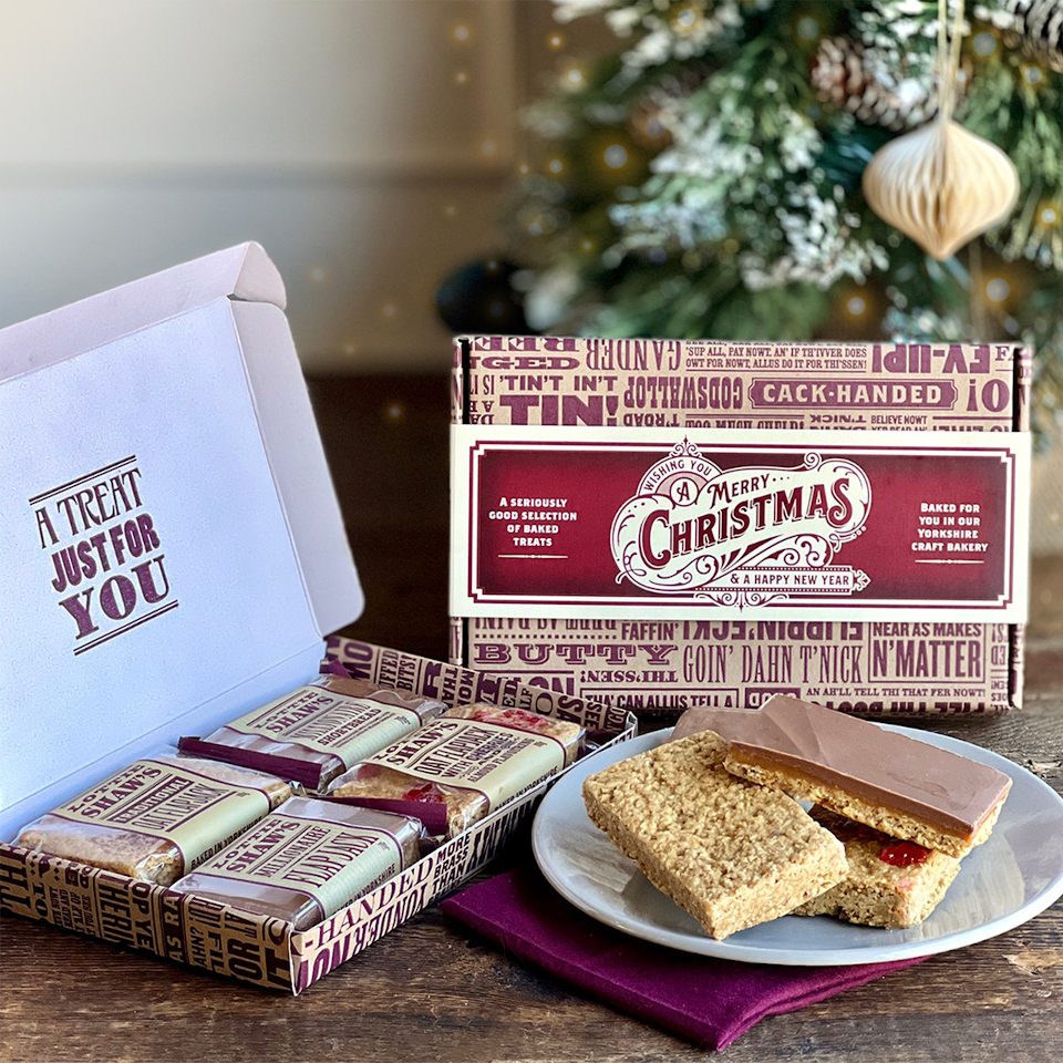 Lottie Shaw's Luxurious Flapjack Treats in a Merry Christmas Selection Box