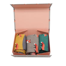 Load image into Gallery viewer, Miss Sparrow Foxes Socks Box Set of 3
