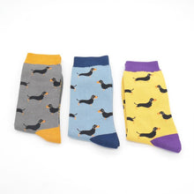 Load image into Gallery viewer, Mr Heron Classic Bamboo Little Sausage Dogs Socks Box 3 Pack
