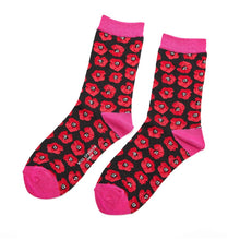 Load image into Gallery viewer, Miss Sparrow Poppies Bamboo Socks, 2 Colours Available
