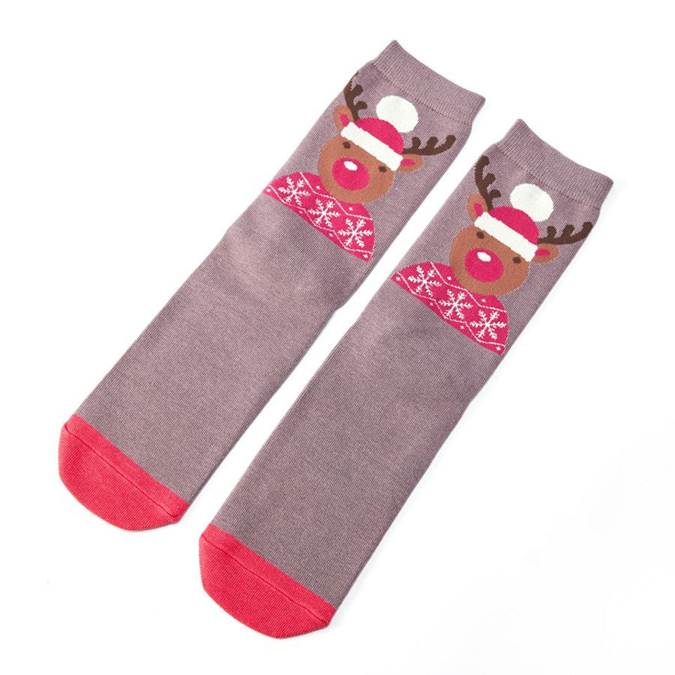 Mr Heron Santa Reindeer Socks, 2 Colours Available