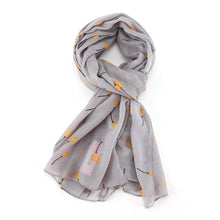 Load image into Gallery viewer, Miss Sparrow Tulip Doodle Scarf Grey
