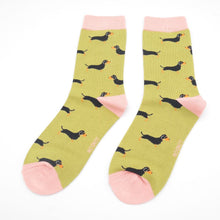 Load image into Gallery viewer, Miss Sparrow Little Sausage Dogs Socks Gift Box Set of 3

