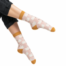 Load image into Gallery viewer, Miss Sparrow Swans Bamboo Socks
